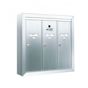 Standard 3 Door Vertical Mailbox Unit - Front Loading and Surface Mounted - 12503SMSHA