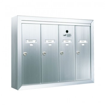 Standard 4 Door Vertical Mailbox Unit - Front Loading and Surface Mounted - 12504SMSHA