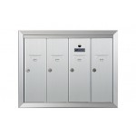 Standard 4 Door Vertical Mailbox Unit - Front Loading and Fully Recessed - 12504HA
