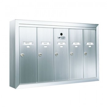 Standard 5 Door Vertical Mailbox Unit - Front Loading and Surface Mounted - 12505SMSHA