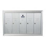 Standard 5 Door Vertical Mailbox Unit - Front Loading and Fully Recessed - 12505HA