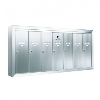Standard 7 Door Vertical Mailbox Unit - Front Loading and Surface Mounted - 12507SMSHA