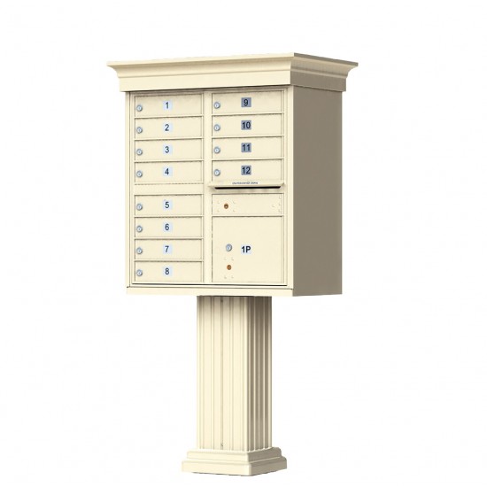 12 Tenant Door Standard Style CBU Mailbox (Pedestal Included) - Type 2 - 1570-12AF