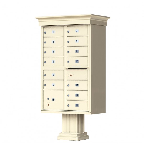 13 Tenant Door Standard Style CBU Mailbox (Pedestal Included) - Type 4 - 1570-13AF