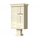 16 Tenant Door Standard Style CBU Mailbox (Pedestal Included) - Type 3 USPS Approved Mailboxes - 1570-16AF