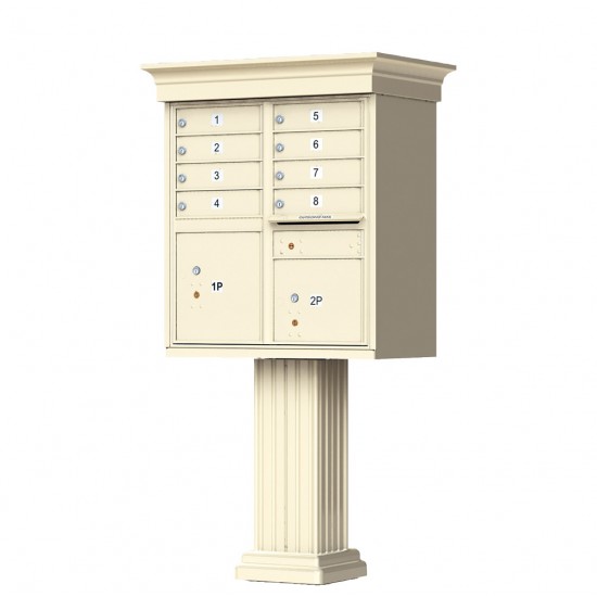 8 Tenant Door Standard Style CBU Mailbox (Pedestal Included) - Type 1 - 1570-8AF