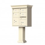 4 Tenant Door Standard Style CBU Mailbox (Pedestal Included) - Type 5 - 1570-4T5AF