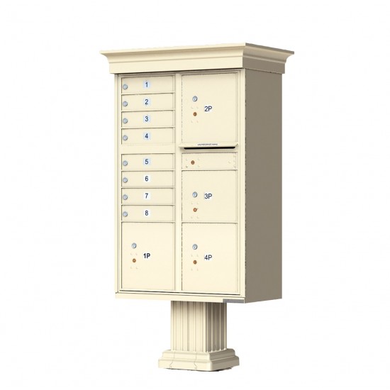 8 Tenant Door Standard Style CBU Mailbox (Pedestal Included) - Type 6 - 1570-8T6AF