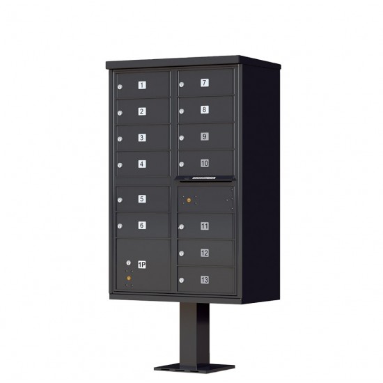 13 Tenant Door Standard Style CBU Mailbox (Pedestal Included) - Type 4 - 1570-13AF