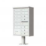 13 Tenant Door Standard Style CBU Mailbox (Pedestal Included) - Type 4 - 1570-13AF