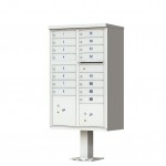 16 Tenant Door Standard Style CBU Mailbox (Pedestal Included) - Type 3 USPS Approved Mailboxes - 1570-16AF