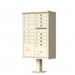 16 Tenant Door Standard Style CBU Mailbox (Pedestal Included) - Type 3 USPS Approved Mailboxes - 1570-16AF