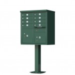 8 Tenant Door Standard Style CBU Mailbox (Pedestal Included) - Type 1 - 1570-8AF