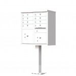 8 Tenant Door Standard Style CBU Mailbox (Pedestal Included) - Type 1 - 1570-8AF