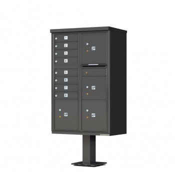 8 Tenant Door Standard Style CBU Mailbox (Pedestal Included) - Type 6 - 1570-8T6AF