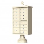 13 Tenant Door Standard Style CBU Mailbox (Pedestal Included) - Type 4 - 1570-13AF