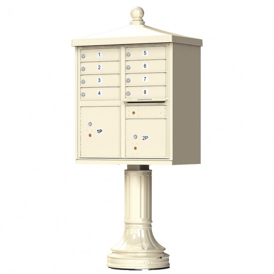 8 Tenant Door Standard Style CBU Mailbox (Pedestal Included) - Type 1 - 1570-8AF