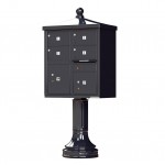 4 Tenant Door Standard Style CBU Mailbox (Pedestal Included) - Type 5 - 1570-4T5AF