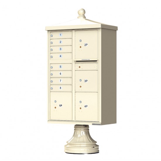 8 Tenant Door Standard Style CBU Mailbox (Pedestal Included) - Type 6 - 1570-8T6AF