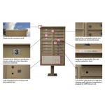 4 Tenant Door Standard Style CBU Mailbox (Pedestal Included) - Type 5 - 1570-4T5AF