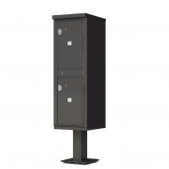 2 Door Pedestal Style - High Security Outdoor Parcel Locker (Pedestal Included) - 1590-T1AF