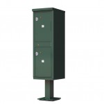 2 Door Pedestal Style - High Security Outdoor Parcel Locker (Pedestal Included) - 1590-T1AF