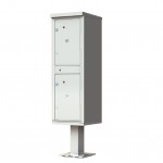 2 Door Pedestal Style - High Security Outdoor Parcel Locker (Pedestal Included) - 1590-T1AF