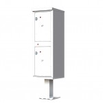 2 Door Pedestal Style - High Security Outdoor Parcel Locker (Pedestal Included) - 1590-T1AF