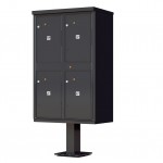 4-Door Pedestal Style High Security Outdoor Parcel Locker (Pedestal Included) - 1590-T2AF