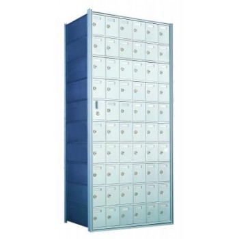 Standard 60 Door Horizontal Mailbox Unit - Front Loading - (59 Useable; 10 High) 1600106A