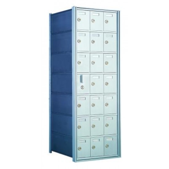 Custom 21 Door Horizontal Mailbox Unit - Front Loading - (20 Useable; 7 High) - 160073-SP