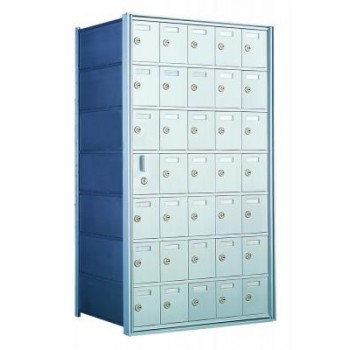 Standard 35 Door Horizontal Mailbox Unit - Front Loading - (34 Useable; 7 High) 160075A