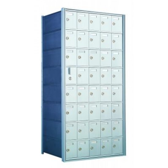 Standard 40 Door Horizontal Mailbox Unit - Front Loading - (39 Useable; 8 High) 160085A