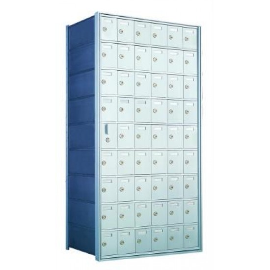 Custom 54 Door Horizontal Mailbox Unit - Front Loading - (53 Useable; 9 High) 160096-SP