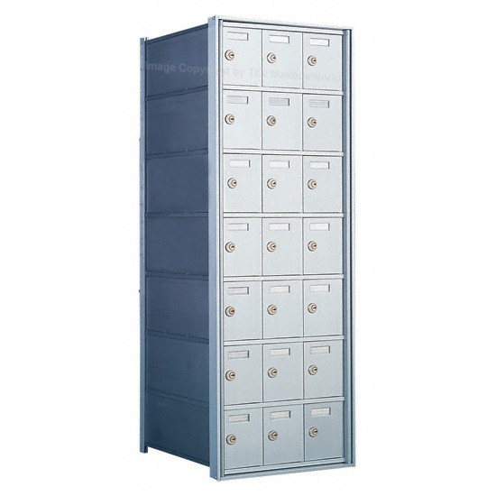 Custom 21 Door 7 High Horizontal Mailbox Unit - Front Loading - 170073-SP