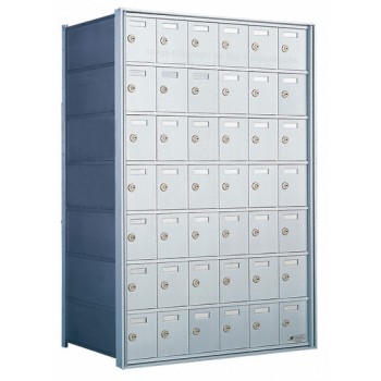 Standard 42 Door 7 High Horizontal Mailbox Unit - Rear Loading - 170076A