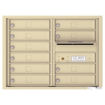 10 Tenant Doors with Outgoing Mail Compartment - 4C Wall Mount 6-High Mailboxes USPS Approved - 4C06D-10                                                                  