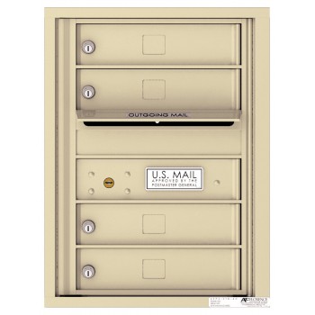 4 Tenant Doors with Outgoing Mail Compartment - 4C Wall Mount 6-High Mailboxes - 4C06S-04