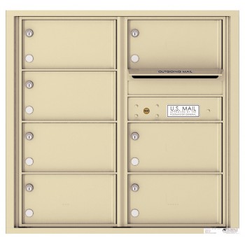 7 Oversized Tenant Doors with Outgoing Mail Compartment - 4C Wall Mount 8-High Mailboxes - 4C08D-07