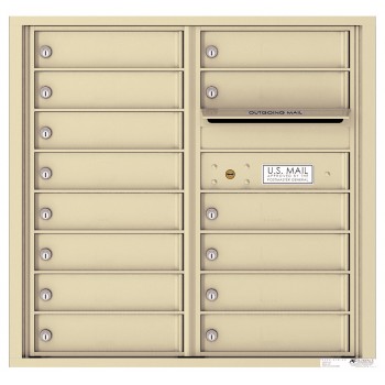 14 Tenant Doors with Outgoing Mail Compartment - 4C Wall Mount 8-High Mailboxes - 4C08D-14