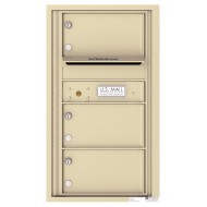 3 Oversized Tenant Doors with Outgoing Mail Compartment - 4C Wall Mount 8-High Mailboxes - 4C08S-03