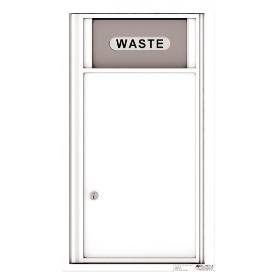 Trash/Recycling Bin - 4C Wall Mount 8-High - H4C08S-BIN