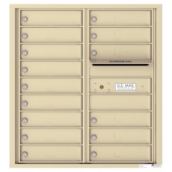 15 Tenant Doors with Outgoing Mail Compartment - 4C Wall Mount 9-High Mailboxes - 4C09D-15