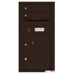 2 Tenant Doors with 1 Parcel Locker and Outgoing Mail Compartment - 4C Wall Mount 9-High Mailboxes - 4C09S-02