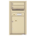 2 Tenant Doors with 1 Parcel Locker and Outgoing Mail Compartment - 4C Wall Mount 9-High Mailboxes - 4C09S-02