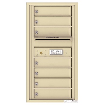 7 Tenant Doors with Outgoing Mail Compartment - 4C Wall Mount 9-High Mailboxes - 4C09S-07