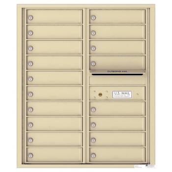 18 Tenant Doors with Outgoing Mail Compartment - 4C Wall Mount 10-High Mailboxes - 4C10D-18