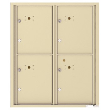 4 Parcel Doors Unit - 4C Wall Mount ADA MAX (10) High - 4CADD-4P