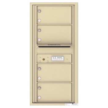 4 Oversized Tenant Doors with Outgoing Mail Compartment - 4C Wall Mount 10-High Mailboxes - 4C10S-04
