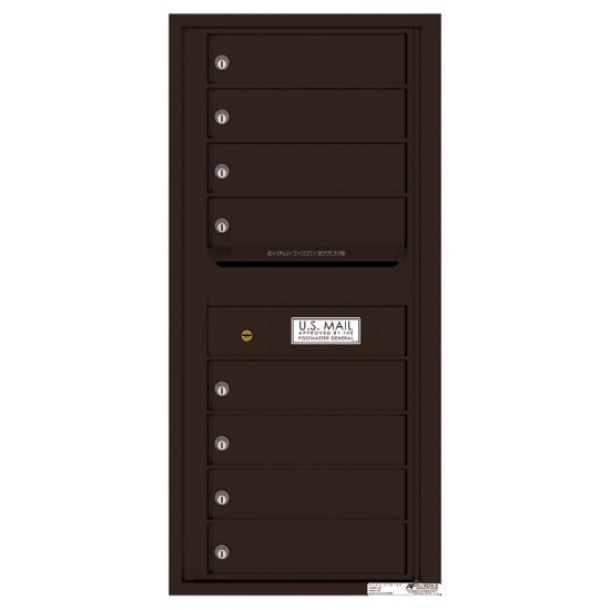 8 Tenant Doors with Outgoing Mail Compartment - 4C Wall Mount 10-High Mailboxes - 4C10S-08